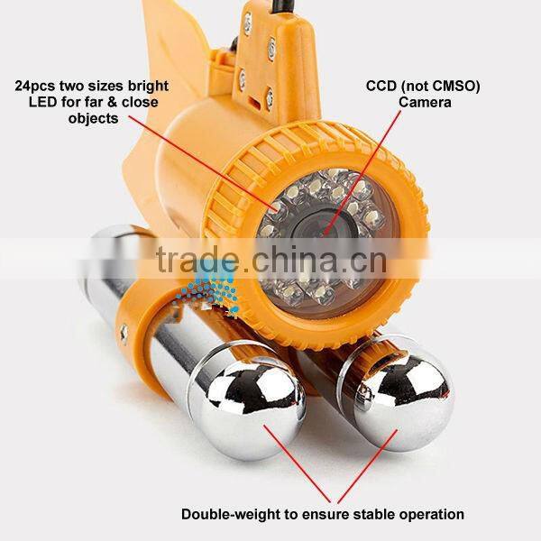 CCTV Underwater inspection with DVR and 20m Cable Rotate at 360 Degree 7"LCD Screen 1/3 SONY EFFIO 420 TVL Camera