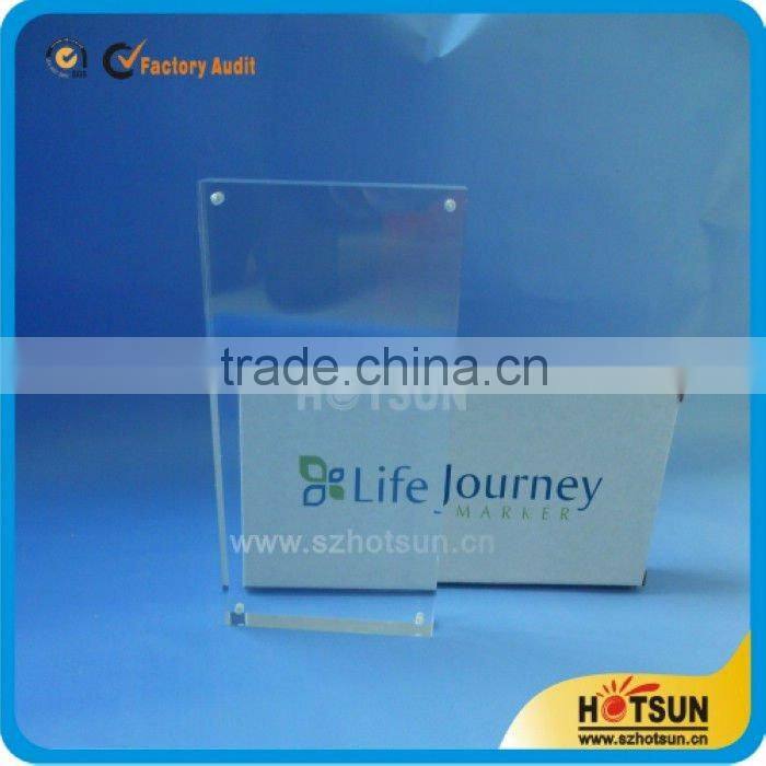 Customized magnetic clear acrylic ticket display holder