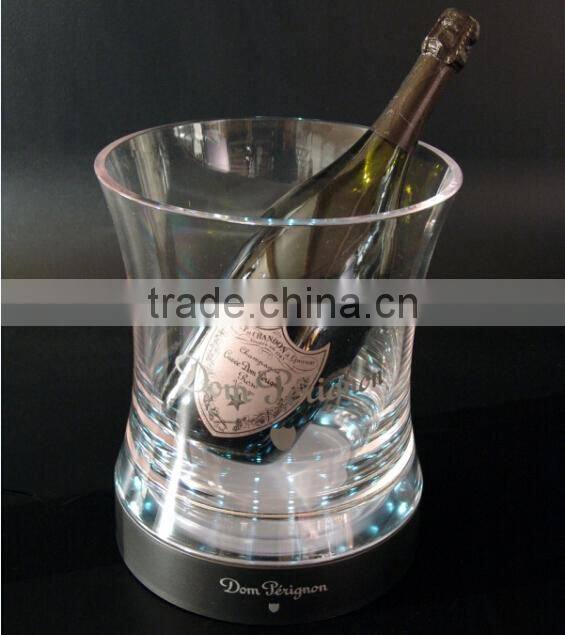 New designed plastic acrylic led ice bucket for bar, KTV