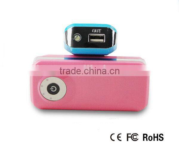 colorful universal portable 5200mah power bank of wholesale alibaba