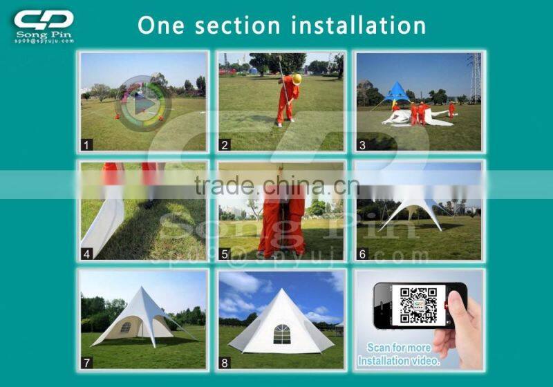 Display Single top Star tent with custom OEM logo printing