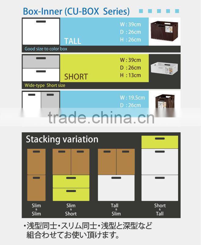 Reliable and simple storage box plastic with stacking made in Japan