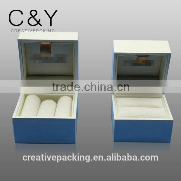 Clear top leather jewelry gift box made in China