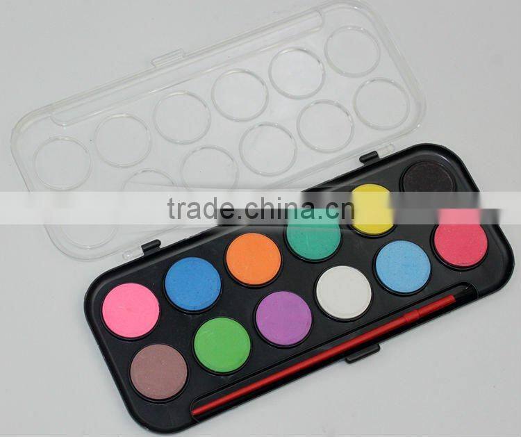 12c dry watercolor paint set for kids paint