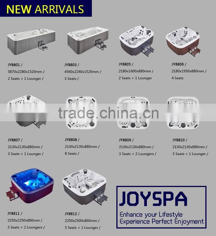 New Square Deluxe Garden European Whirlpool Outdoor Hydro Spa Pool JY8017