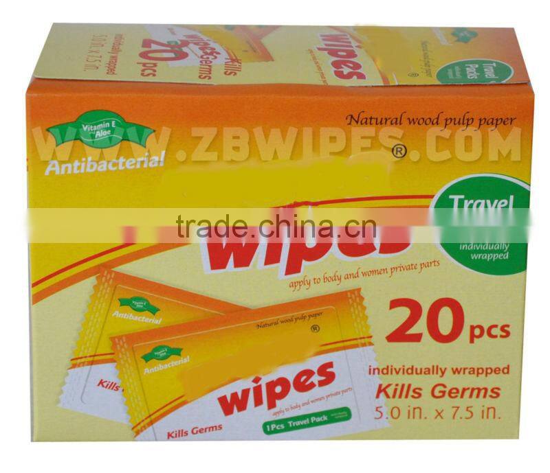 Mini Individual Antiseptic Wipes In Box