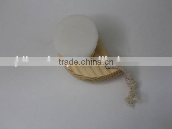 Hot sale wood handle synthetic hair face cleaning brush