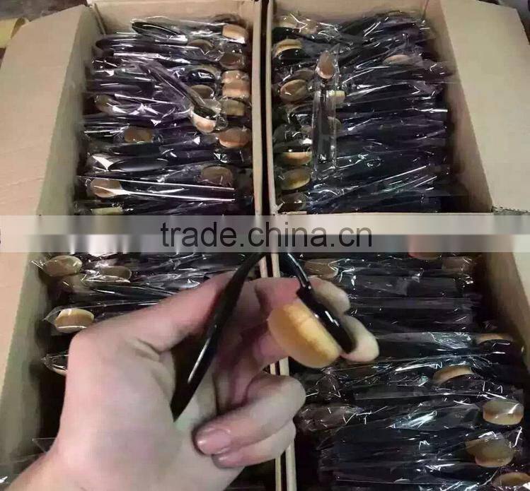 Private brand Oval Head Cosmetic Brush Set 10 pieces beauty and makeup tools