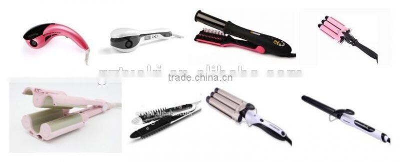 Gold supplier ceramic mini hair straightener and curler
