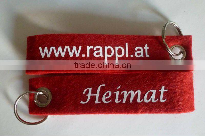 Printing felt lanyard with keychain