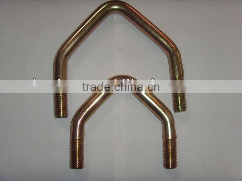 High quality Zinc Plated U Bolts with Nylon locknut/hexagon head botls series/grooved bolts/special bolts /lag bolt