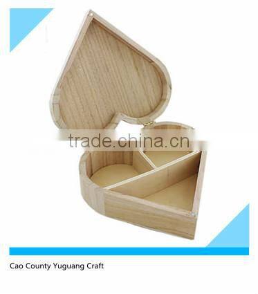 selling handmake wooden box heart-shape