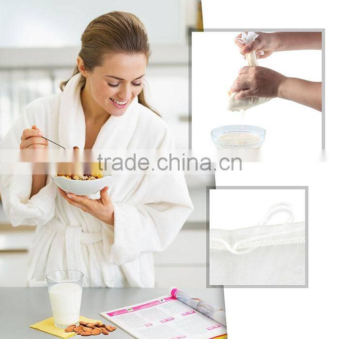 200 micron food grade cold brew coffee filter bag, almond milk strainer bag