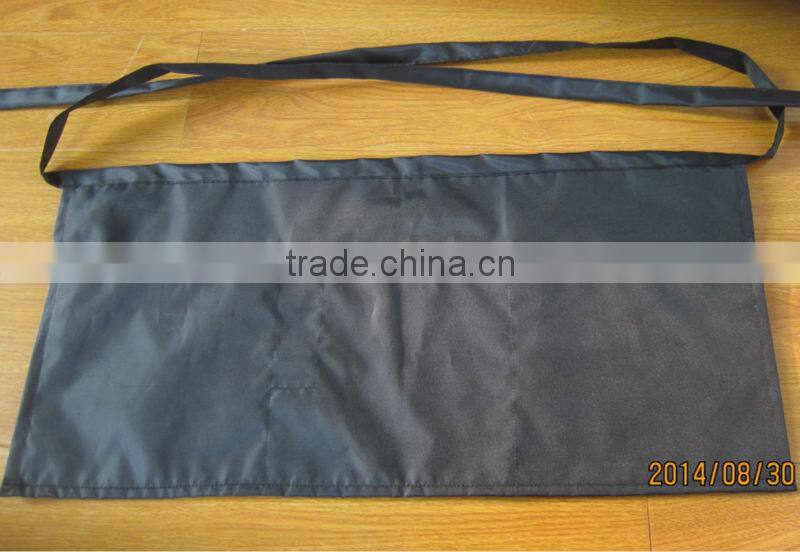 Half waist apron with zipper pocket