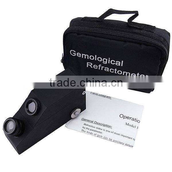 Gem Refractometer w/ Built-in LED Light + RI Oil Gemstone Identifier Tester Jewelry Tool