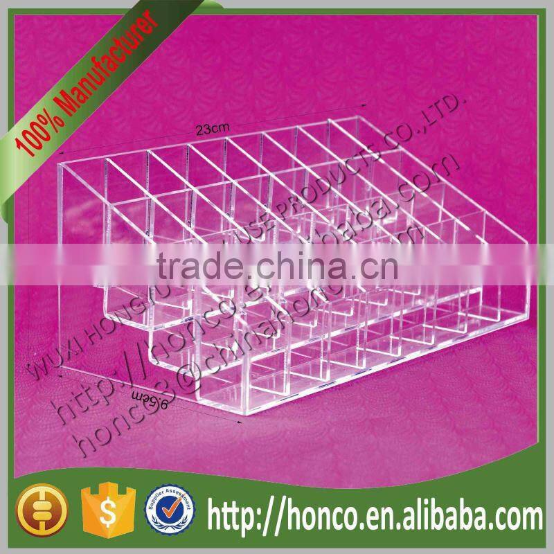 4 Tiers 32 Bins Acrylic Display Rack for Lipstick Cosmetics,Clear Colour
