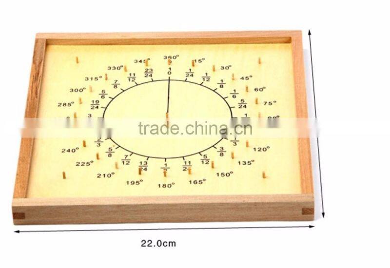 Wooden math toy Montessori Circular Math Fraction Division Teaching Aids