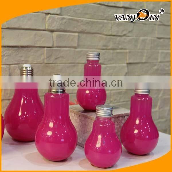 Custom Size Light Bulb Bottle with Metal Cap with Hole