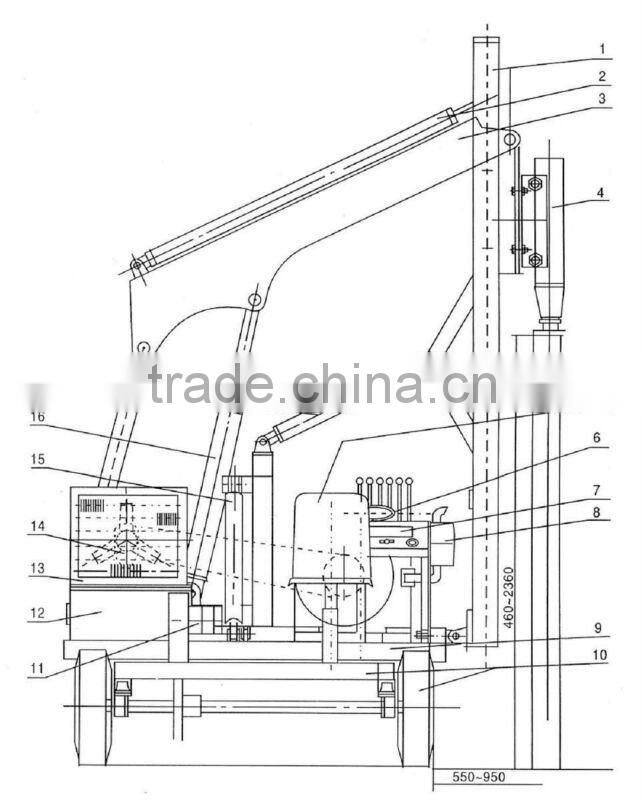 hydraulic pile driver for expressway guardrail