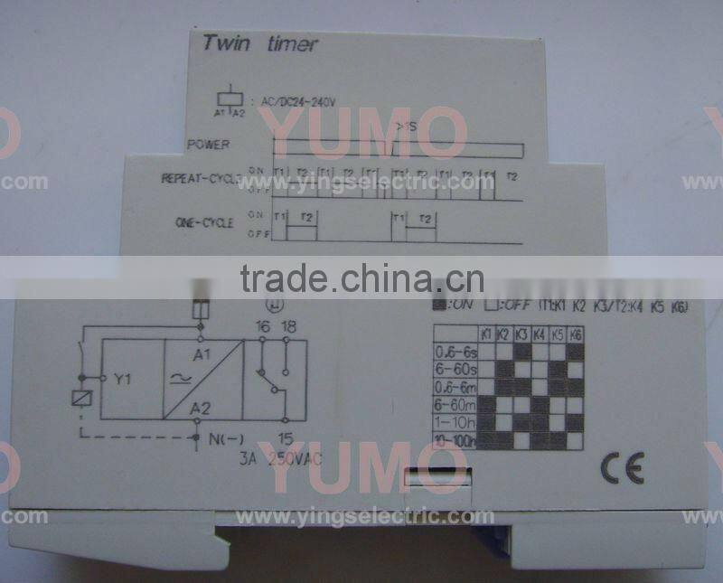 DHC19S-S Twin timer 0.6s-100h