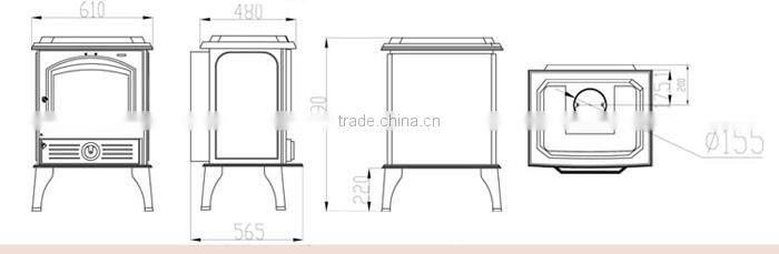 Factory direct selling wood burning stove/Fireplace with low price