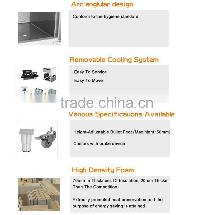 Upright Stainless Steel 2 Doors Beverage Cooler/Retail Beverage Cooler/Commercial Beverage Cooler