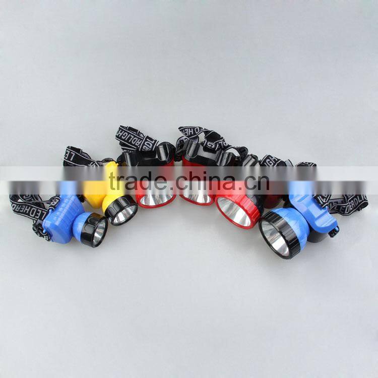 best quality cheap led headlamp dry battery1W AA battery led headlamp