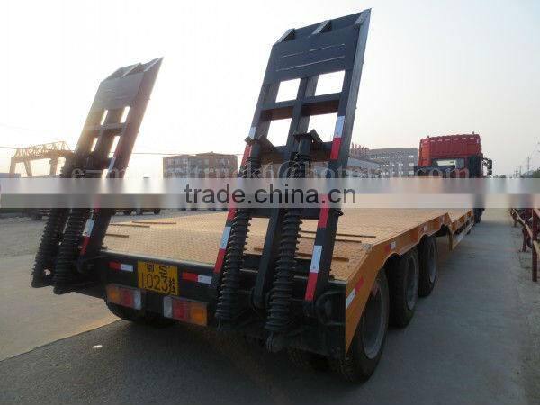 3 Axles Heavy Duty Low Flatbed Semi Trailer 50Ton