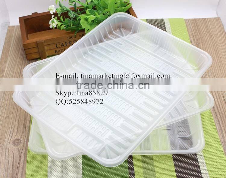 Eco-friendly Plastic disposable Food Carry Tray/ Supermarket Food Display Tray