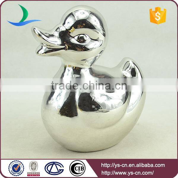 Craft Silver Decorative Ceramic Duck