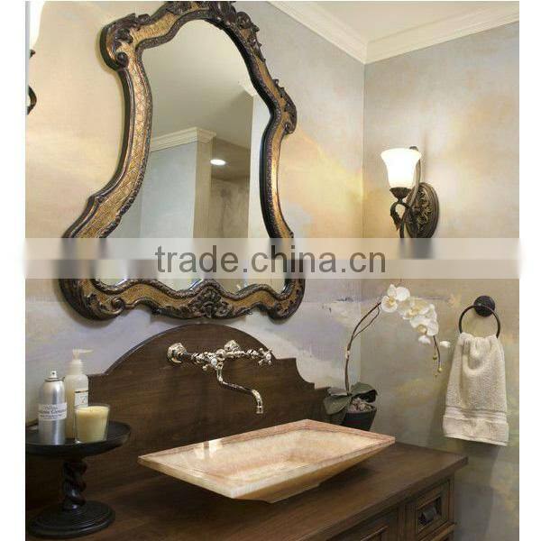 new travertine overmount sink