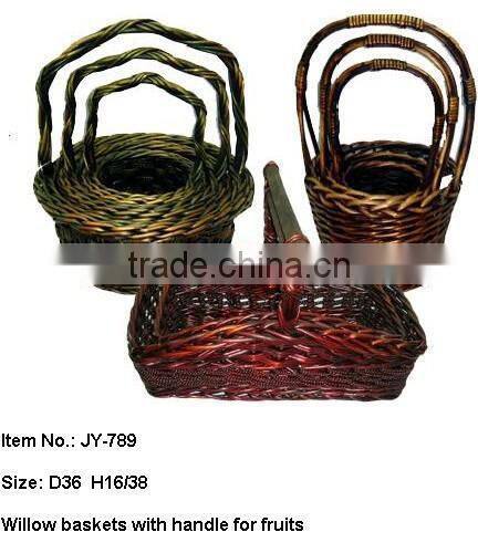 Wholesale multifunctional willow basket with handles