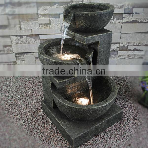 Three Tiered Outdoor Garden Led Fountain