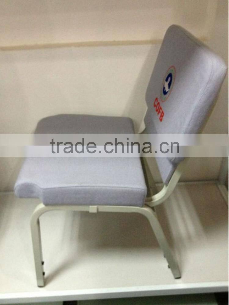 Aluminium high density sponge church chair with low price
