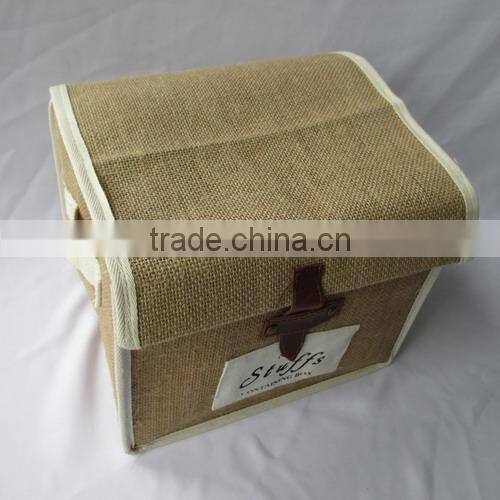Jute cloth storage box clothing box hot on sales