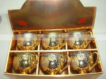 Clearance sale golden Arab style porcelain tea set