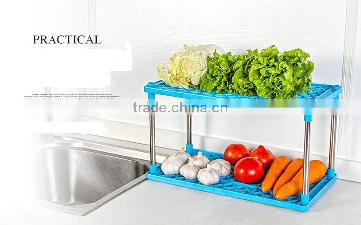 Mix color Stock Layer 2 Steel Tub Multifunction Combined Storage Rack