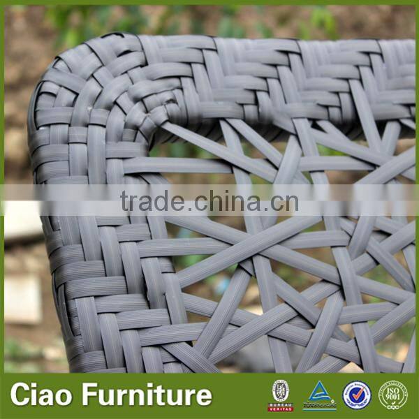 Flower weaving moulded sun lounger/ outdoor rattan bed lounger
