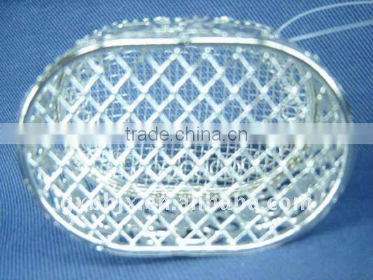 Egg shaped silver wire gift venetian jewelry box