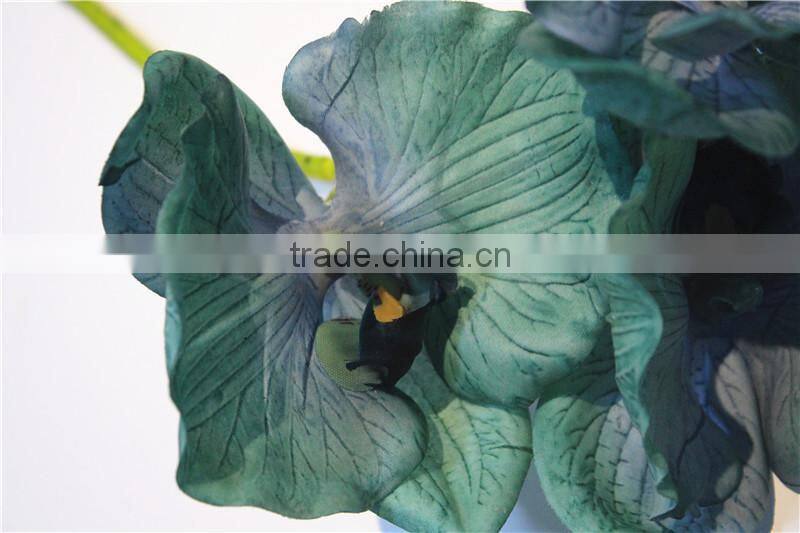 Home garden creepers decoration 110cm height artificial plum colored Phalaenopsis flowers making EHDL02 0808