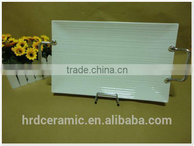 stock Ceramic Plate With Handle in china