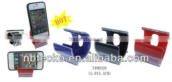 Multifunctional plastic mobile phone holder with touch pen and microfiber cloth