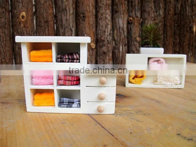 Mini White classic furniture toys,shooting props,Wooden cabinets