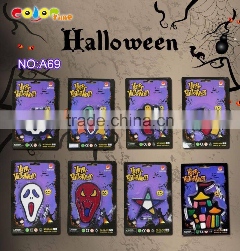 new funny Halloween pumkin pendant face paint with light and sound/safe festival face paint/ party face paint