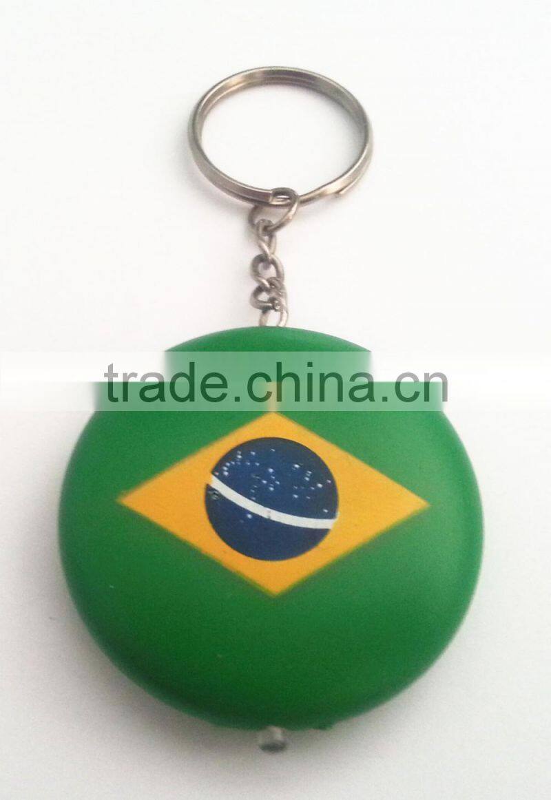 Souvenir enamel colored French country flag keychain