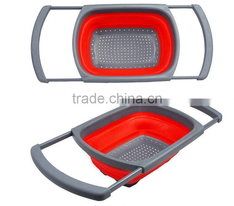 Foldable plastic sink colander/foldable plastic colander