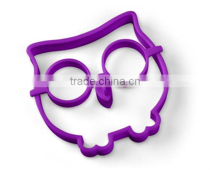 Silicone Owl Shaped Silicone Egg Ring, eco-friendly Silicone Egg Cooking Mold