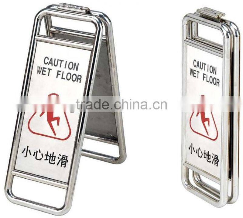 Double side stainless steel caution sign stand/ A-Frame Reserve Board/ No Parking Sign Stand P-30