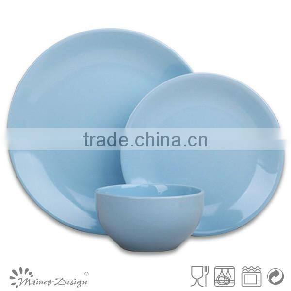 Party use stoneware dinner set in glossy color