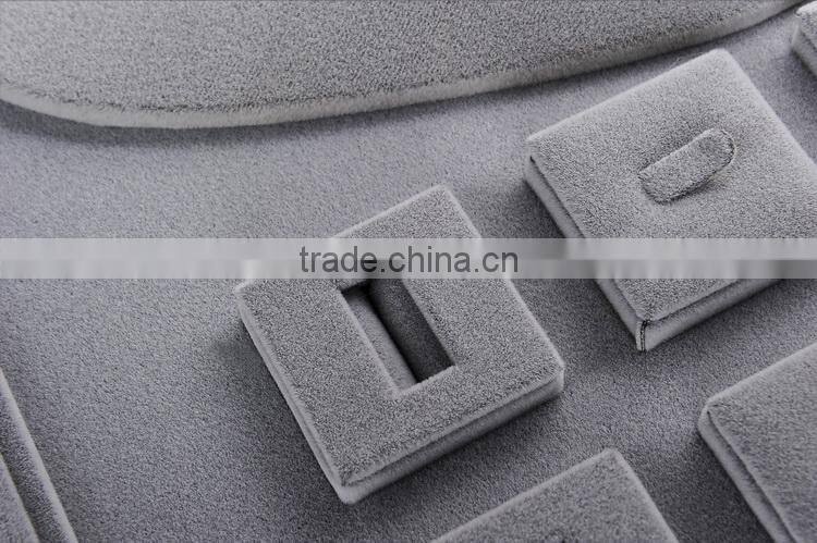 Velvet cover MDF necklace ring display tray for jewelry